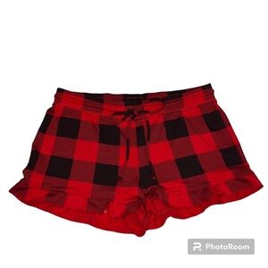 Altar’d state buffalo check ruffle pajamas shorts size XS